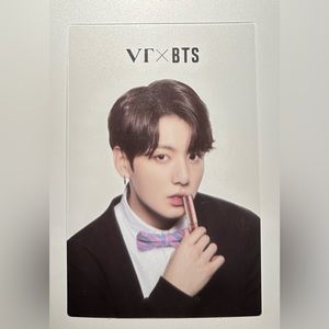 Official BTS × VT Cosmetic Clear Transparent Photocard Jungkook Kookie JK